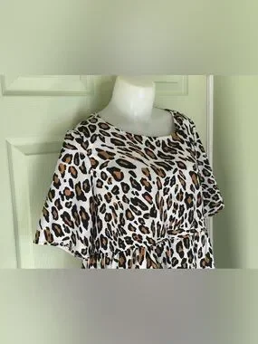Handmade | Dresses | Handmade Upcycled Leopard Print Bedsheet Dress ...